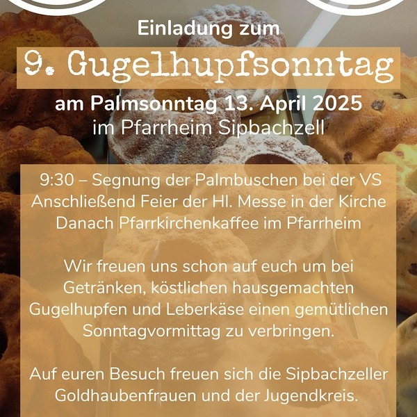 Einladung Gugelhupfsonntag