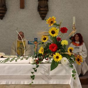 Erntedank und Pensionierung von Pfarrer Franz